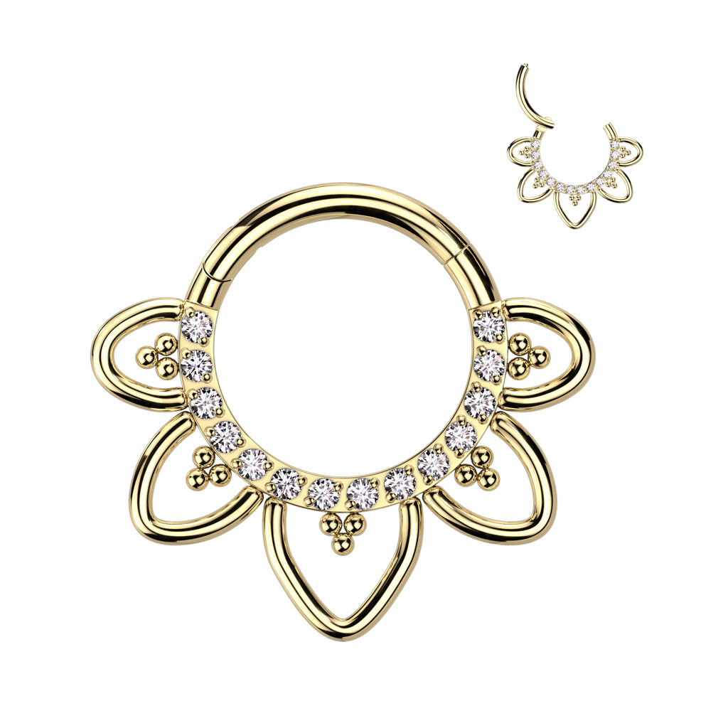 Implant Grade Titanium Hinged Segment Hoop Ring With Front Facing